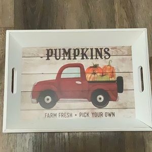 Pumpkin wood tray